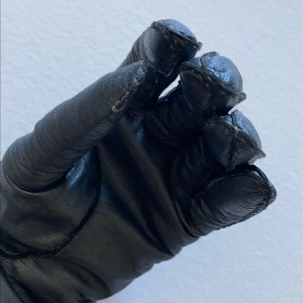 VERSACE Vintage Metallic Leather Gloves - Picture 9 of 12